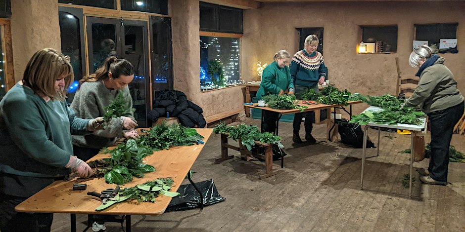 From the organiser's page for Twilight Christmas wreath making at St Ann's Allotments